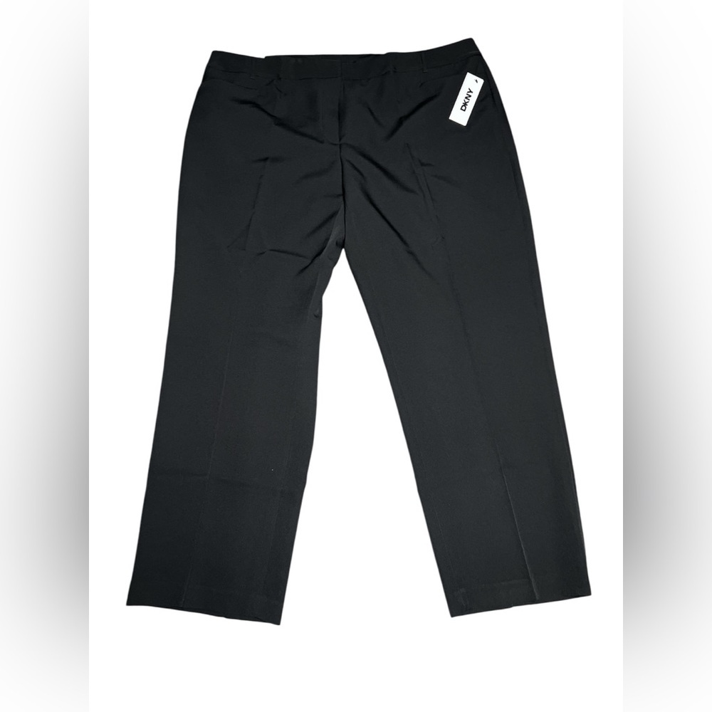 DKNY Sullivan St slash pocket flare fit Elegant Black Dress Pants women’s 20W - Picture 1 of 10